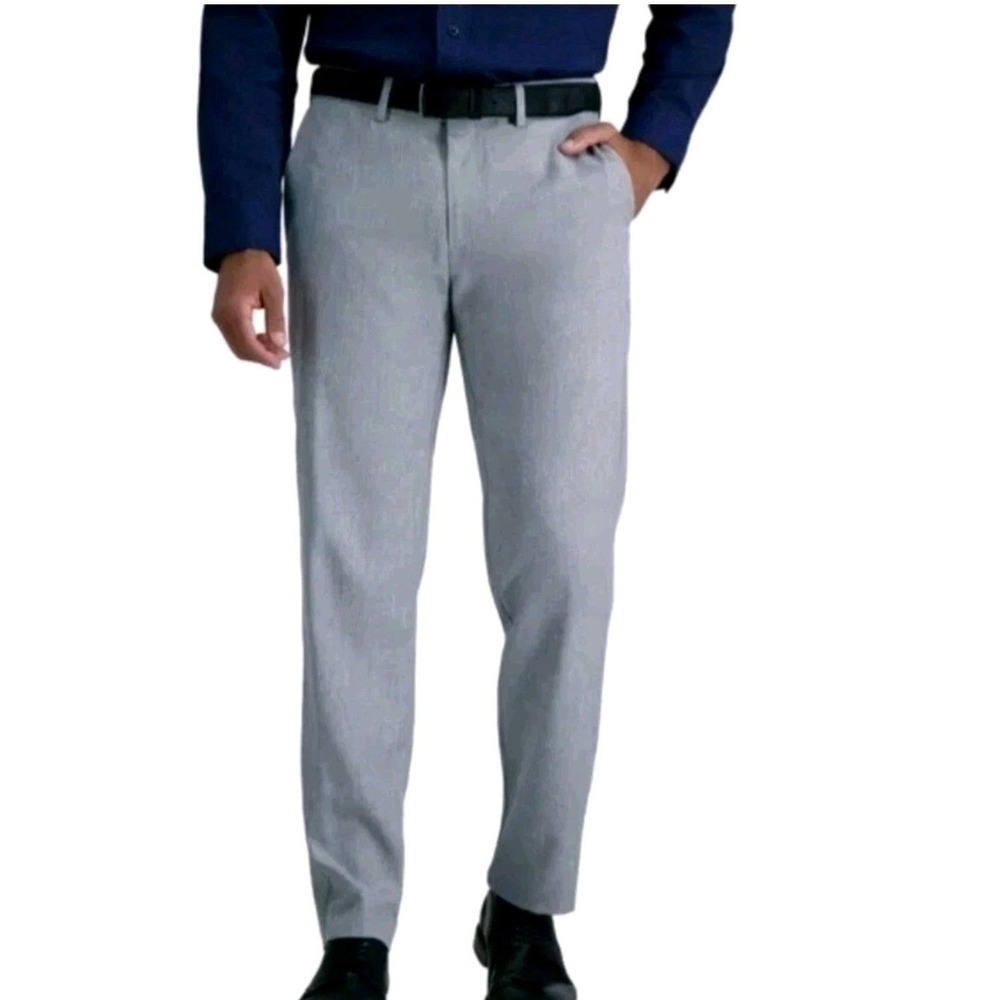 Haggar Men's Comfort Performance Stretch Straight Fit Pants Gray Size 40X29 NWT